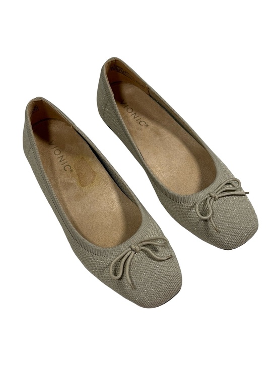 Vionic Shoes - Vionic Klara Knit Ballet Flats Womens Sz 6 oatmeal Shimmer Comfort Orthotic Bow